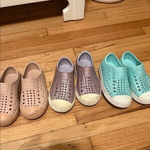 Native Kids Sneakers - Pink, Purple, and Teal Trio